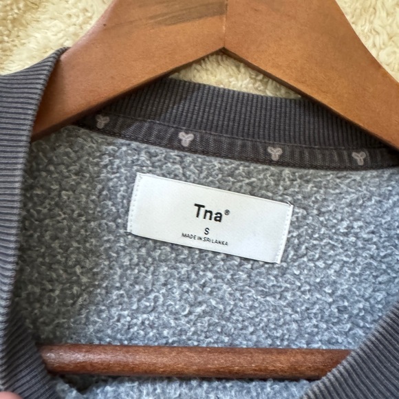 ARITZIA TNA Crewneck slate grey purple size Small - Picture 3 of 5